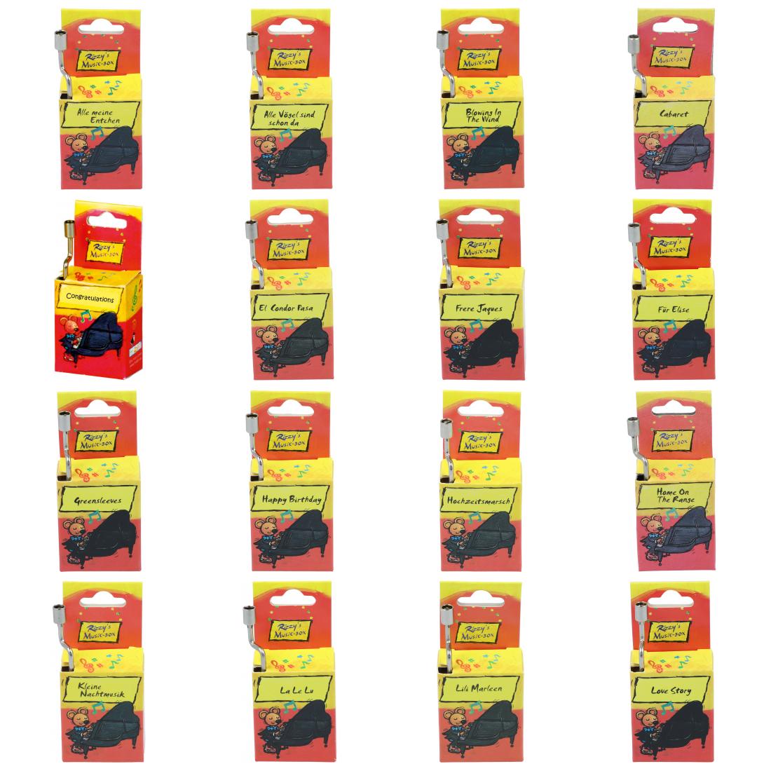 Rizzi music boxes with unforgettable melodies from all over the world