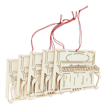5er-Set Pappelholz-Anhänger