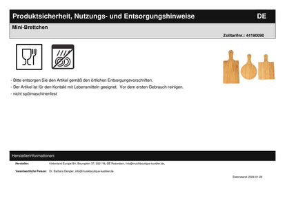 Geschenkset mit Ofenhandschuh "Schnappi", Mini-Kochlöffel und Mini-Brettchen