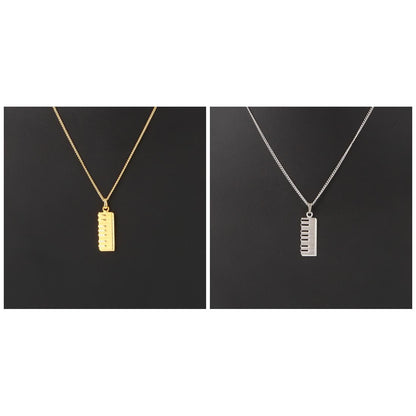 Keyboard pendant, with chain, silver-plated or gold-plated