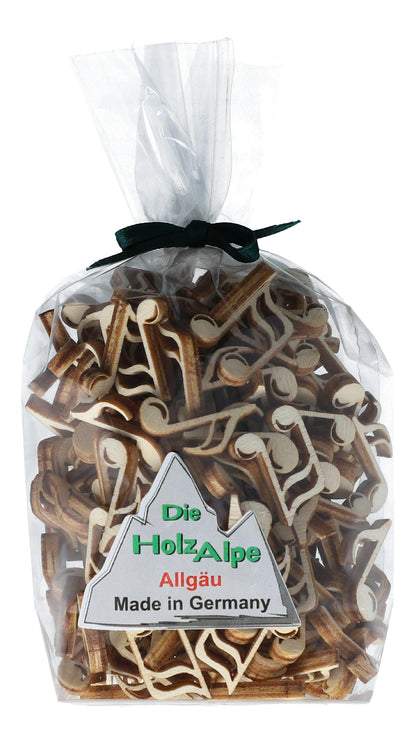 Noten dreierlei-Streudeko aus Pappelholz, Tischdekoration