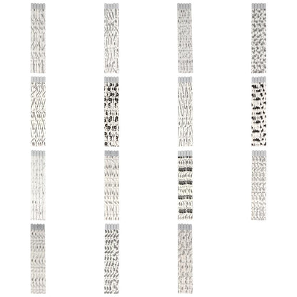 Bleistifte in weiß mit Instrumenten und dekorativem Schmuckstein