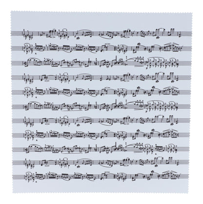 Mikrofaser-Instrumentenputztuch mit Notenzeilen, 22 x 22 cm
