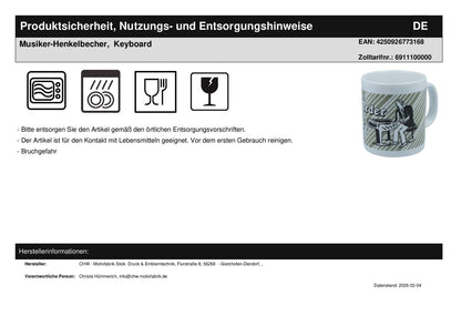 Musiker-Henkelbecher,  Keyboard
