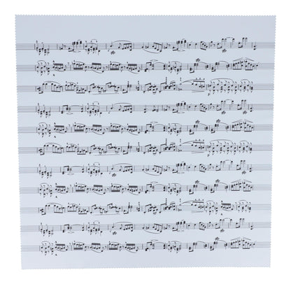 Mikrofaser-Instrumentenputztuch mit Notenzeilen, 30 x 30 cm