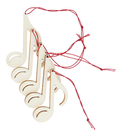 5er-Set Pappelholz-Anhänger