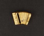 Accordion pin, silver-plated or gold-plated