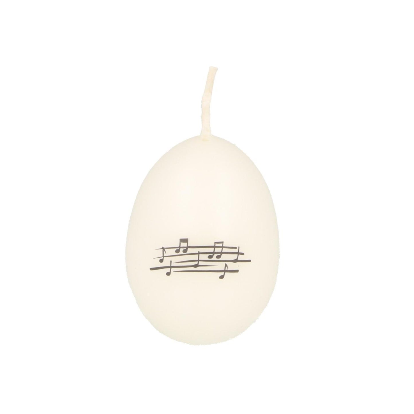Egg candle, white/anthracite, various motifs