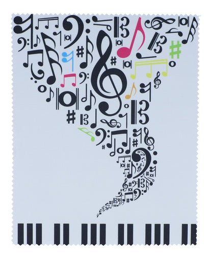 Mikrofaser-Brillenputztuch Tastatur und Noten