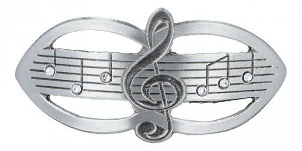 Haarspange Violinschlüssel/Swarovski 7 cm