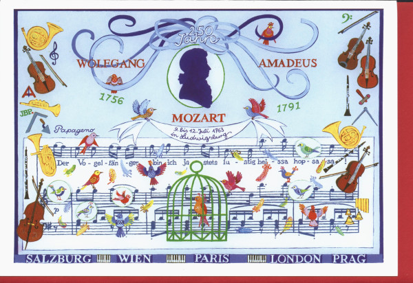Doppelkarte, 250 Jahre Mozart