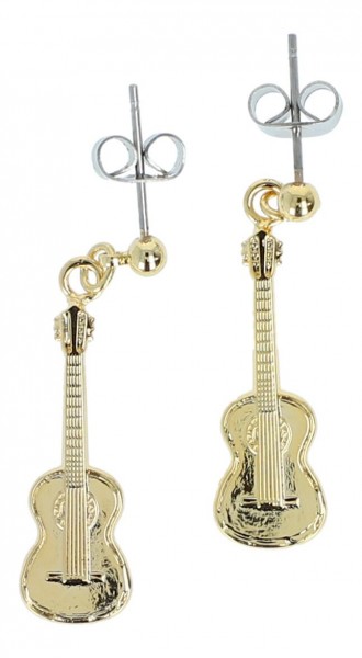 Konzertgitarre-Ohrhänger, versilbert oder vergoldet