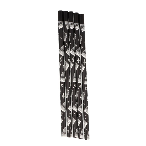 Bleistifte in schwarz mit musikalischen Motiven und magnetischem Kopf