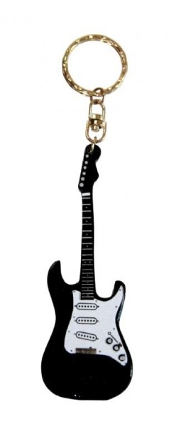 Fender-Schlüsselanhänger, E-Gitarre, rot oder schwarz